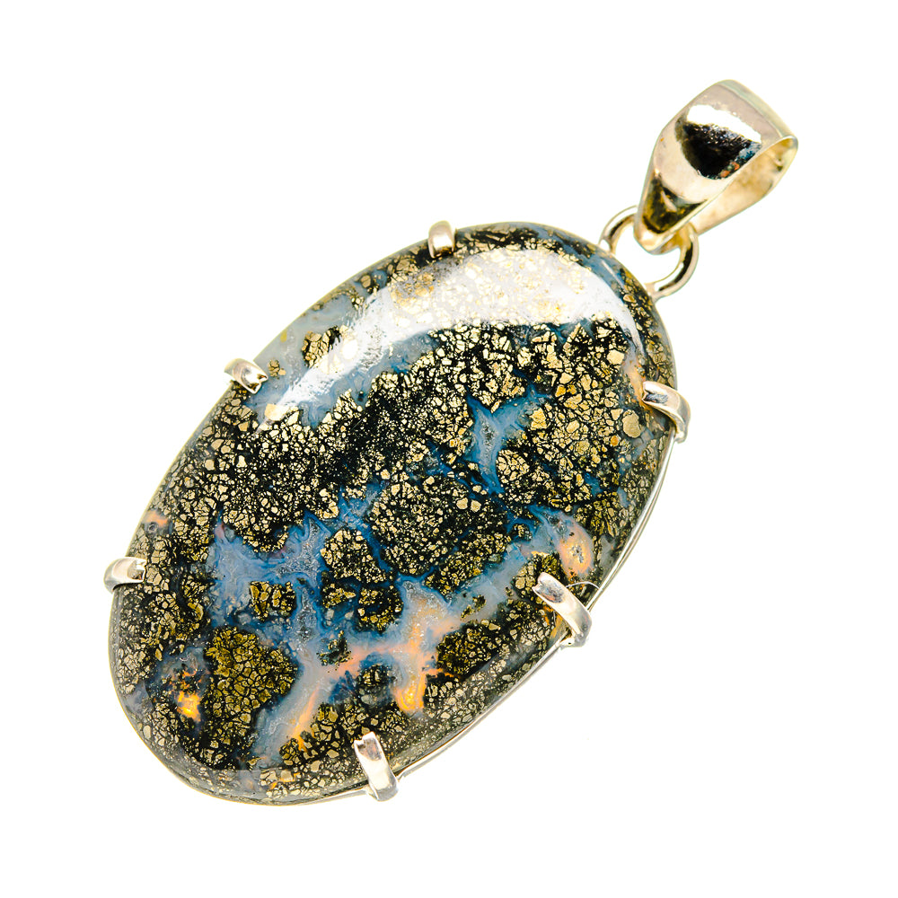 Pyrite Agate Pendants handcrafted by Anasilvercos - PD753710