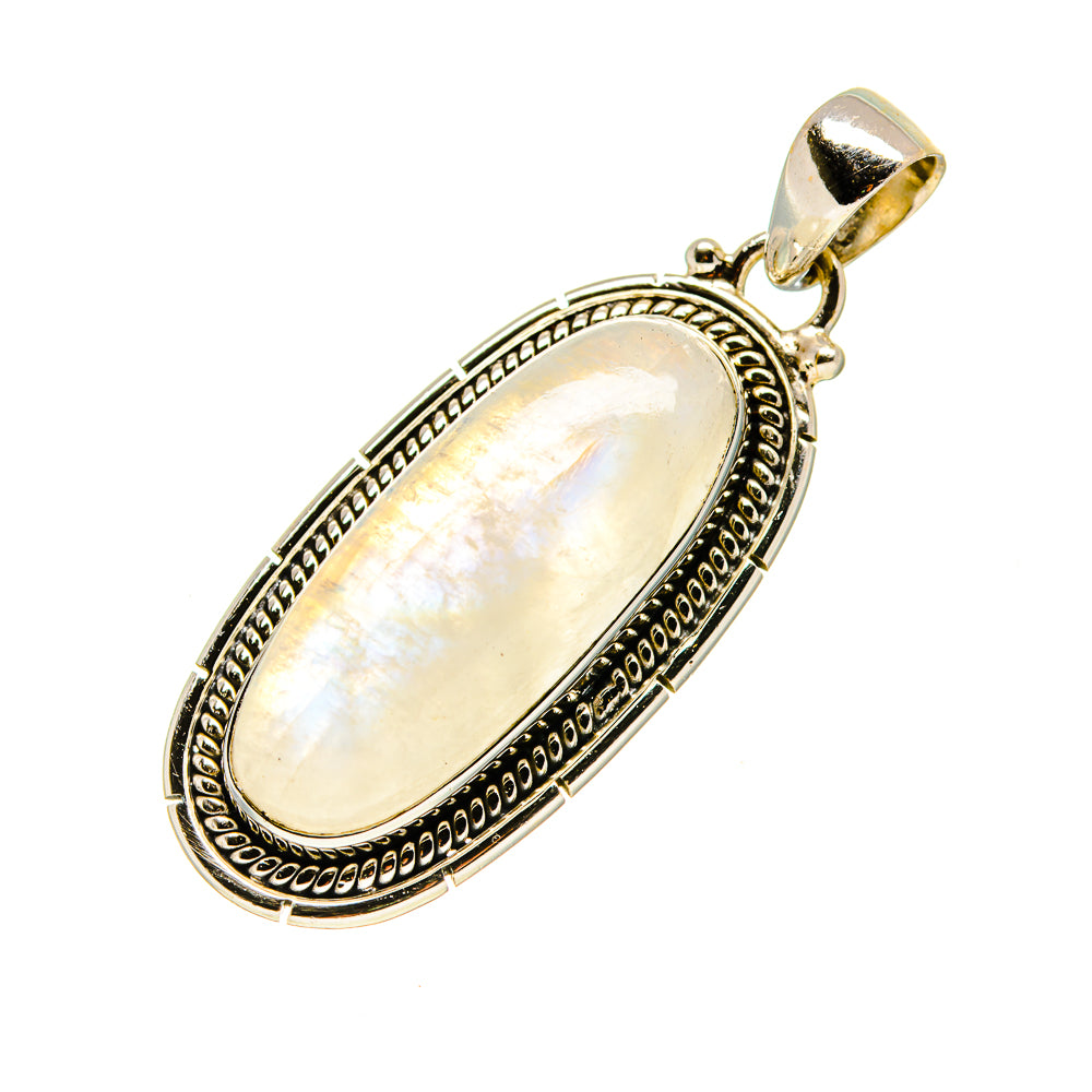 Rainbow Moonstone Pendants handcrafted by Anasilvercos - PD753713