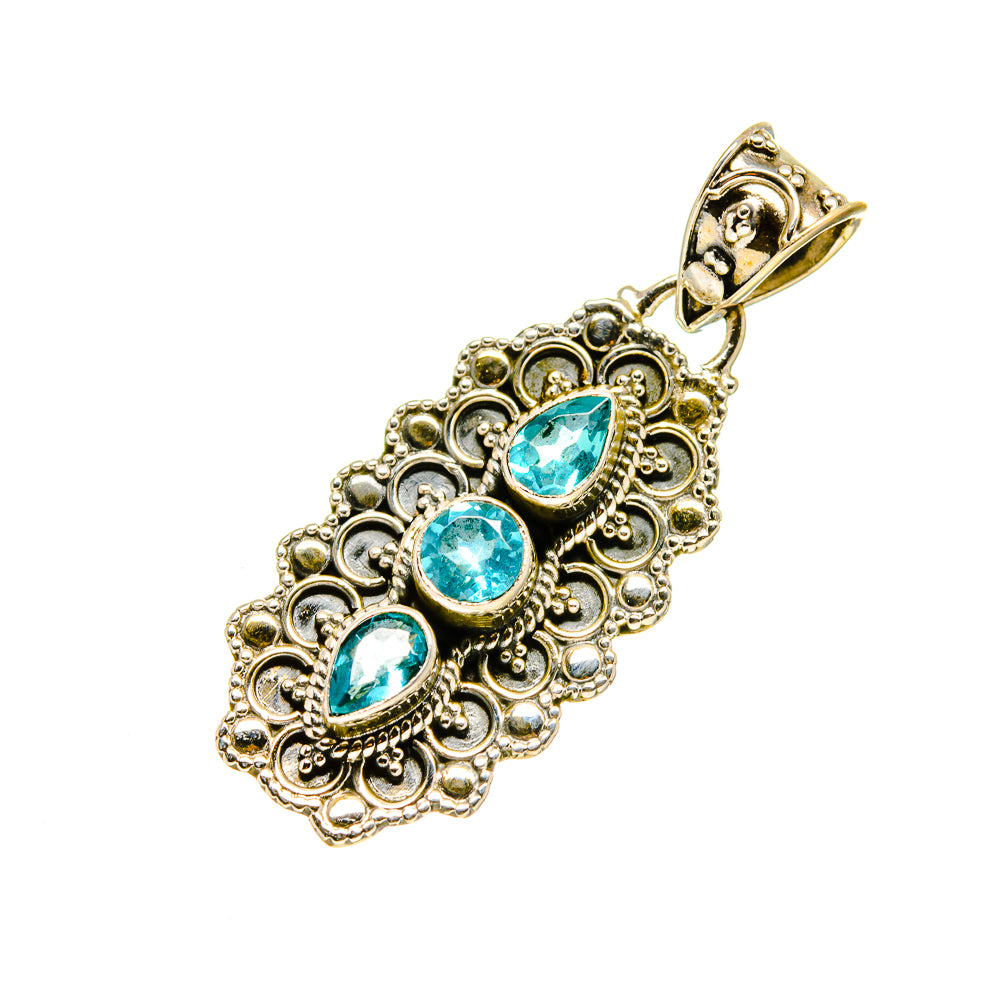 Blue Topaz Pendants handcrafted by Anasilvercos - PD753734