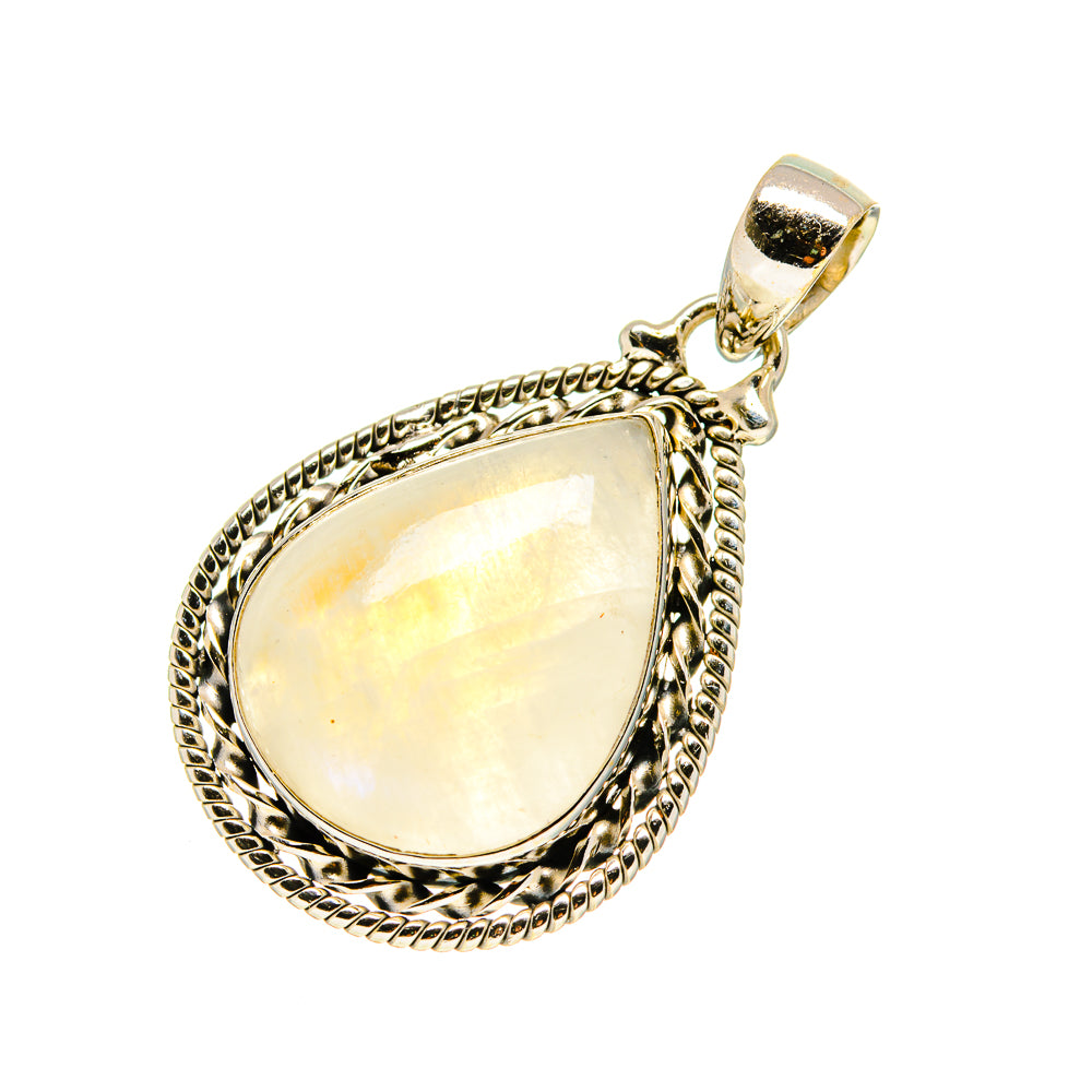Rainbow Moonstone Pendants handcrafted by Anasilvercos - PD753751