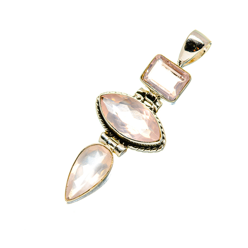 Rose Quartz Pendants handcrafted by Anasilvercos - PD753786