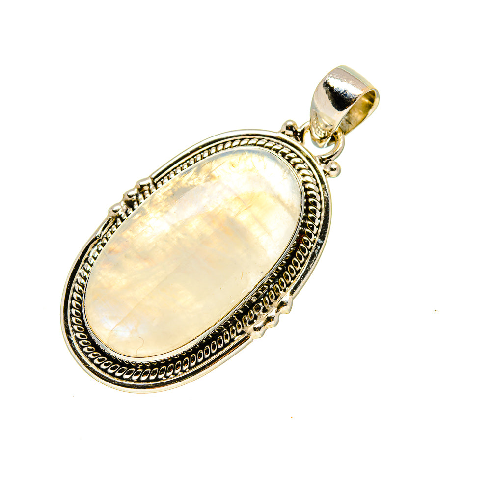 Rainbow Moonstone Pendants handcrafted by Anasilvercos - PD753796