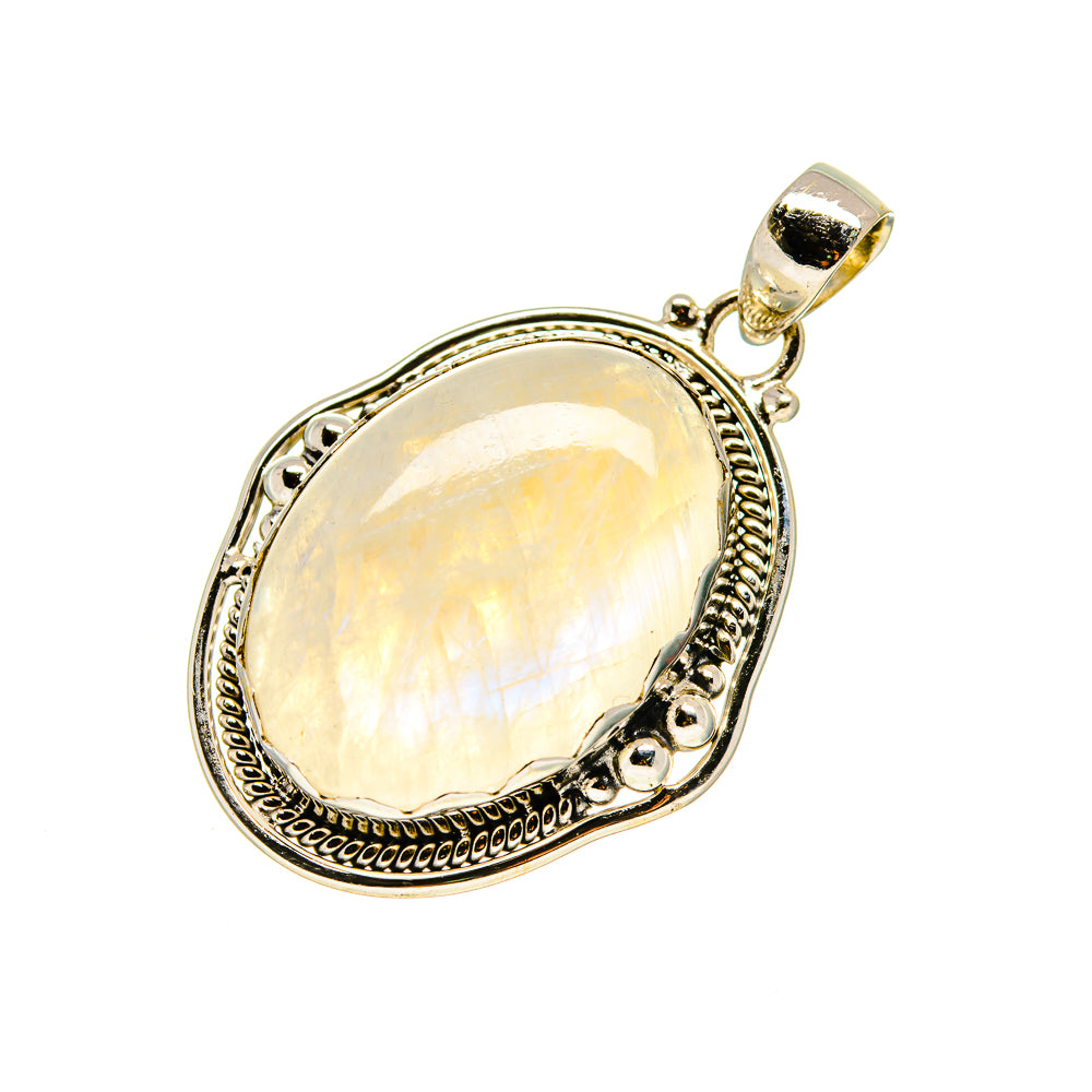Rainbow Moonstone Pendants handcrafted by Anasilvercos - PD753819