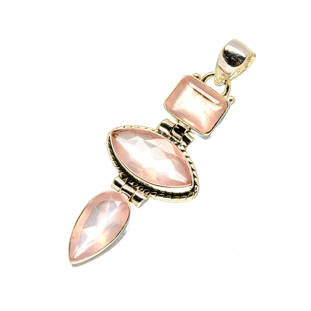 Rose Quartz Pendants handcrafted by Anasilvercos - PD753824