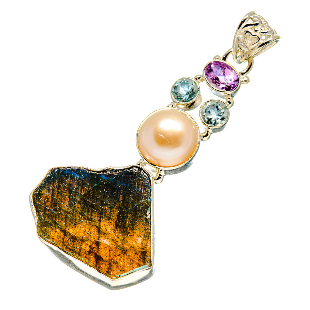 Labradorite Pendants handcrafted by Anasilvercos - PD753835