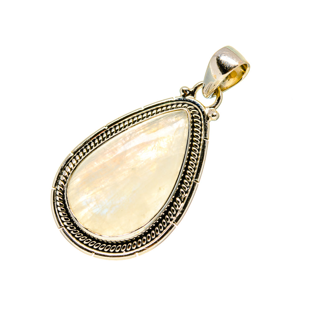 Rainbow Moonstone Pendants handcrafted by Anasilvercos - PD753848