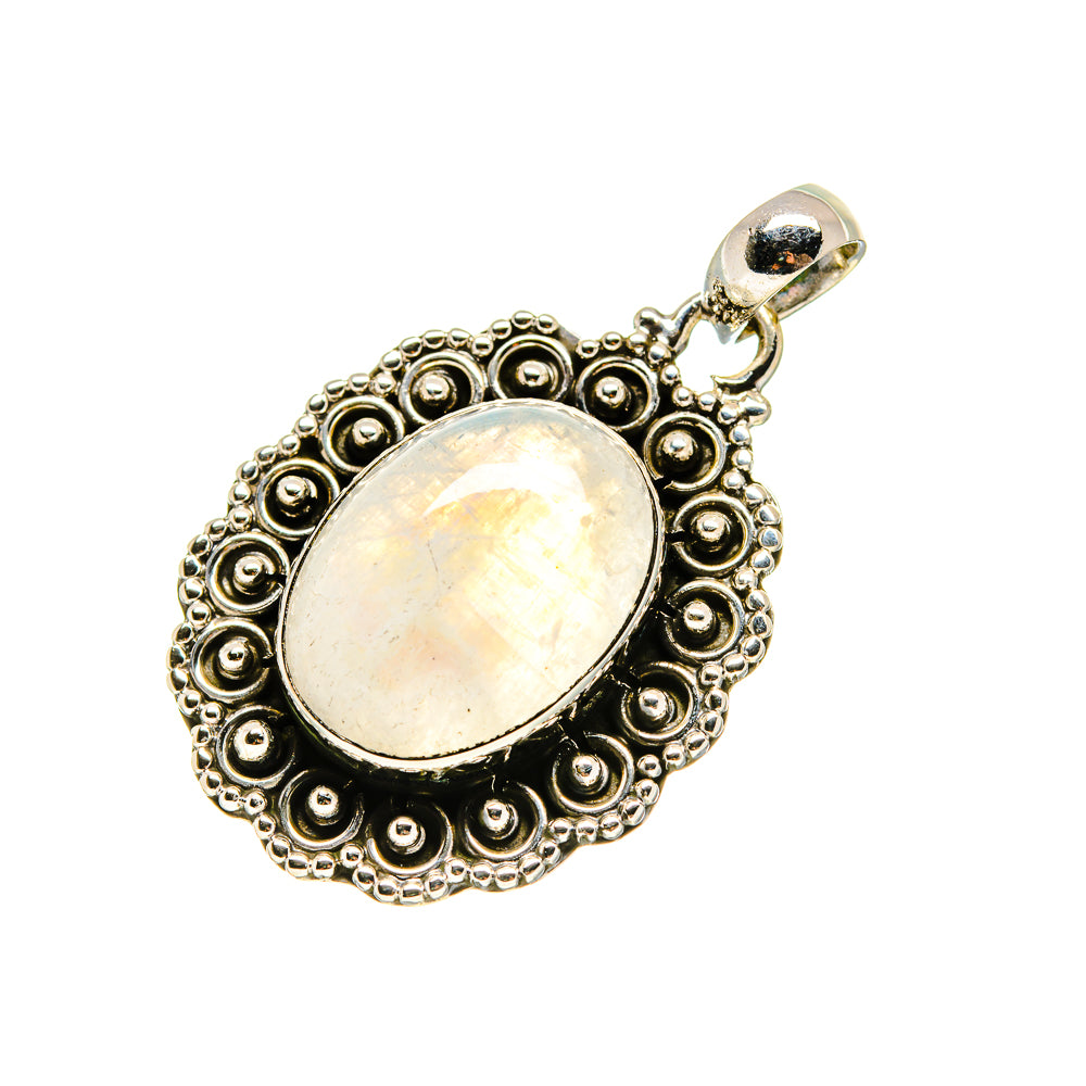 Rainbow Moonstone Pendants handcrafted by Anasilvercos - PD753864