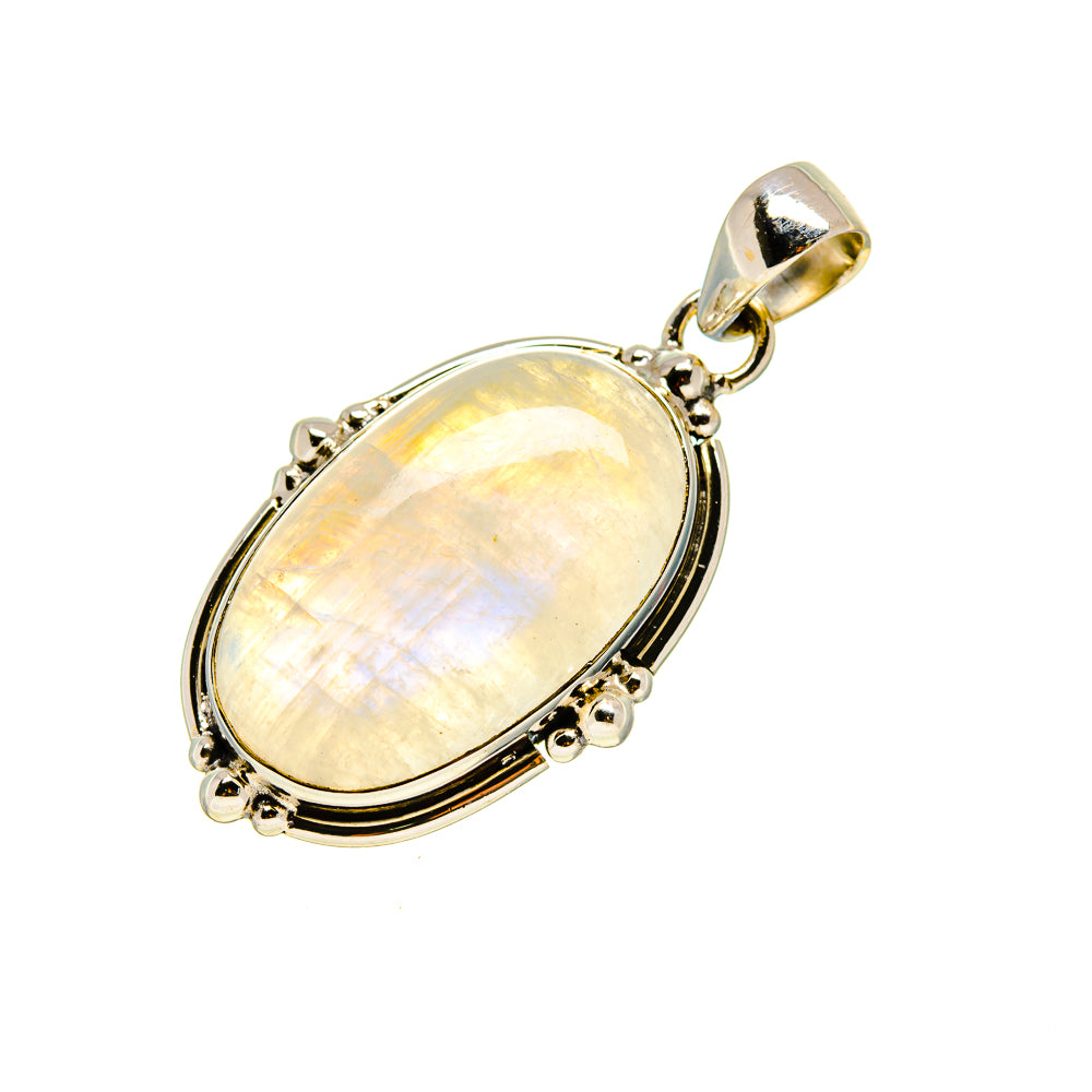 Rainbow Moonstone Pendants handcrafted by Anasilvercos - PD753887