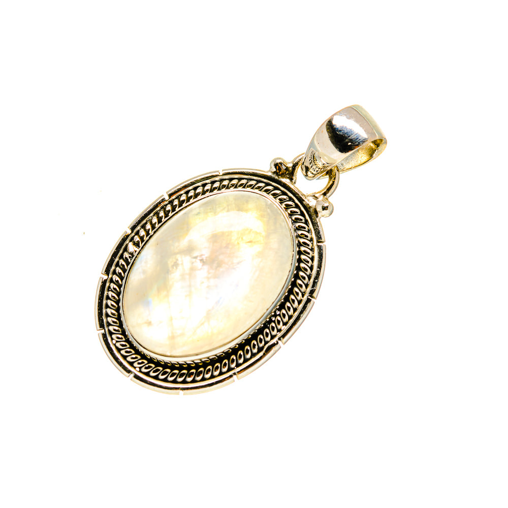 Rainbow Moonstone Pendants handcrafted by Anasilvercos - PD753891