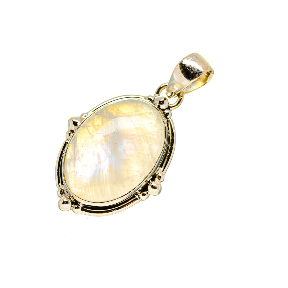 Rainbow Moonstone Pendants handcrafted by Anasilvercos - PD753892