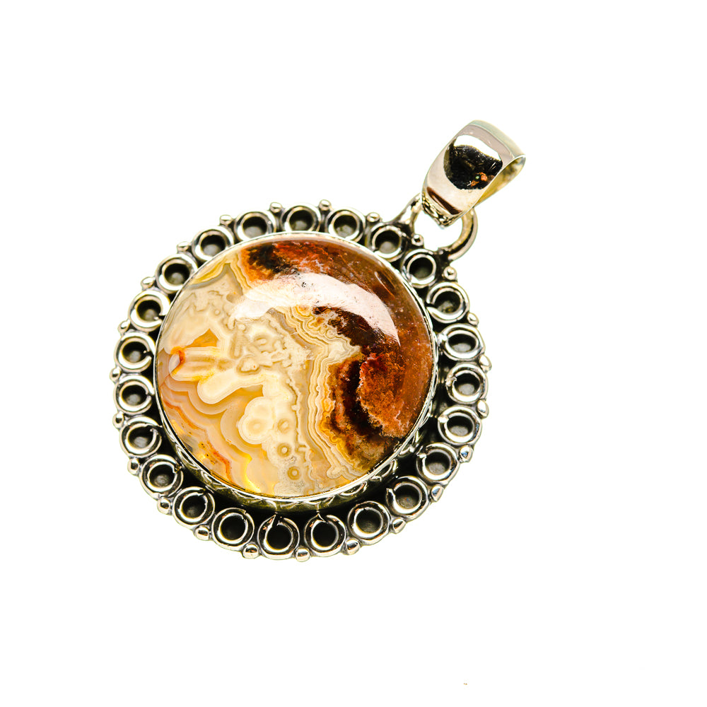 Laguna Lace Agate Pendants handcrafted by Anasilvercos - PD753900