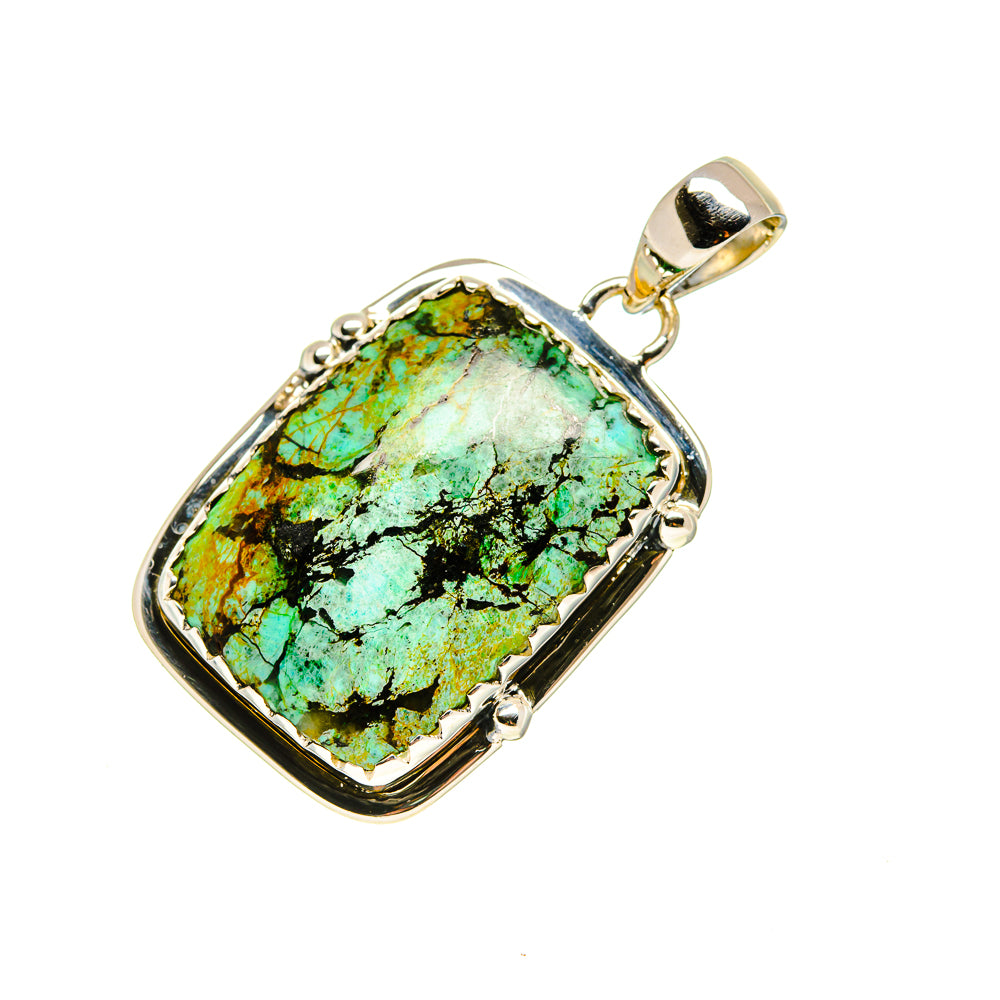 Tibetan Turquoise Pendants handcrafted by Anasilvercos - PD753901