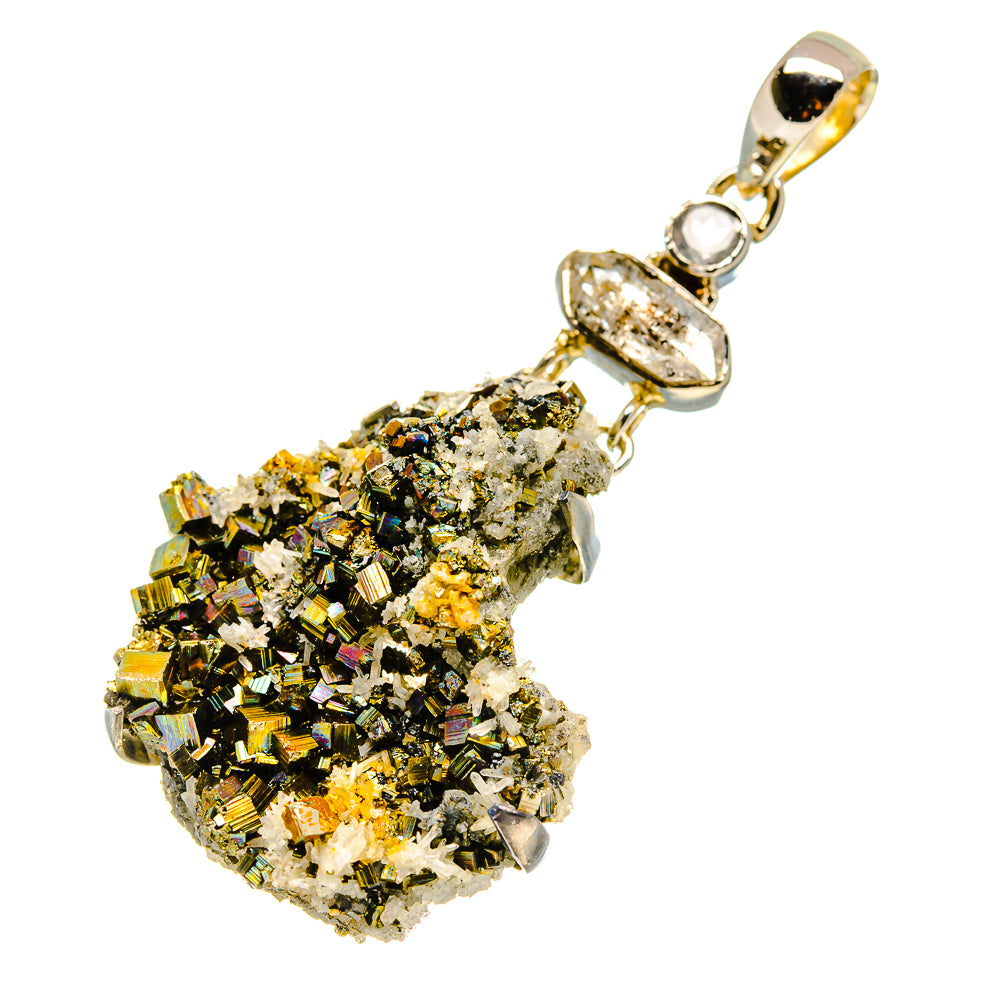 Pyrite Druzy Pendants handcrafted by Anasilvercos - PD753905