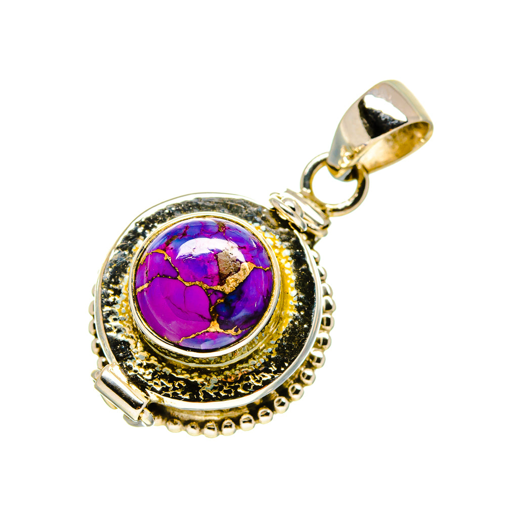 Purple Copper Composite Turquoise Pendants handcrafted by Anasilvercos - PD753943