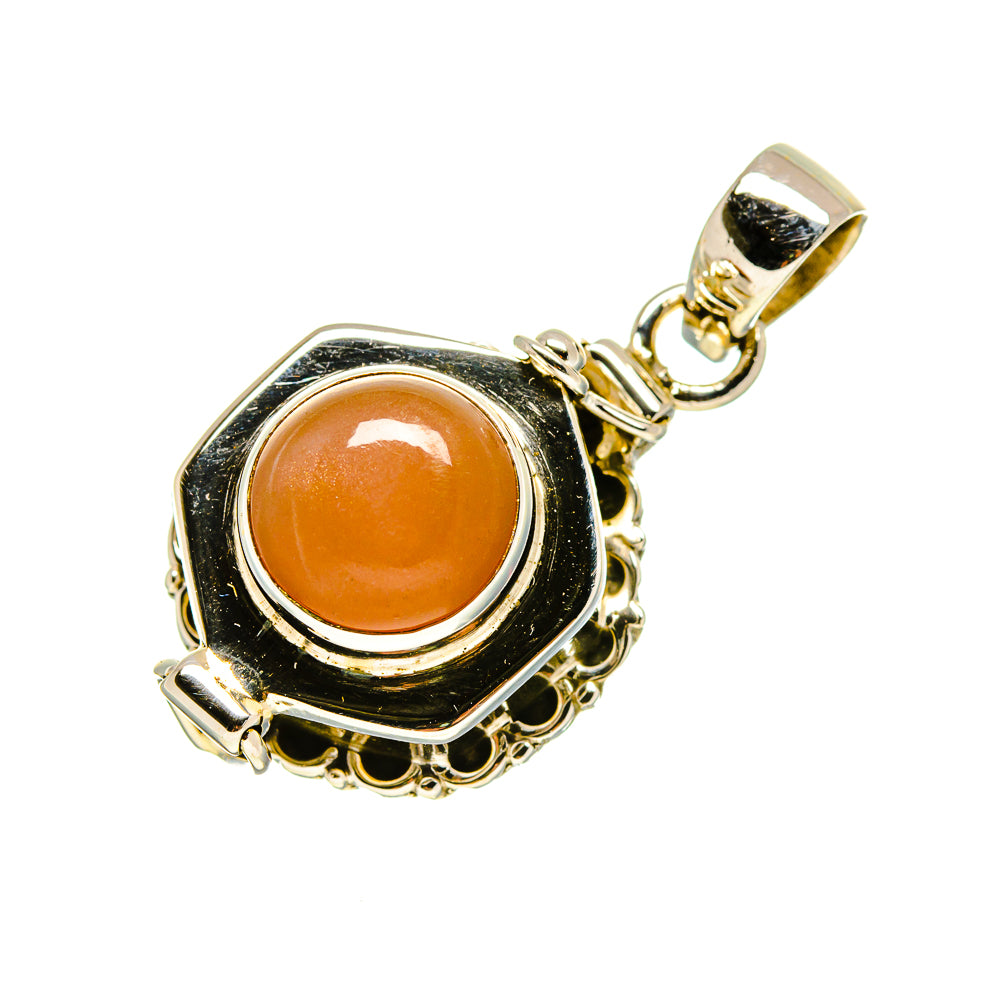 Peach Moonstone Pendants handcrafted by Anasilvercos - PD753947