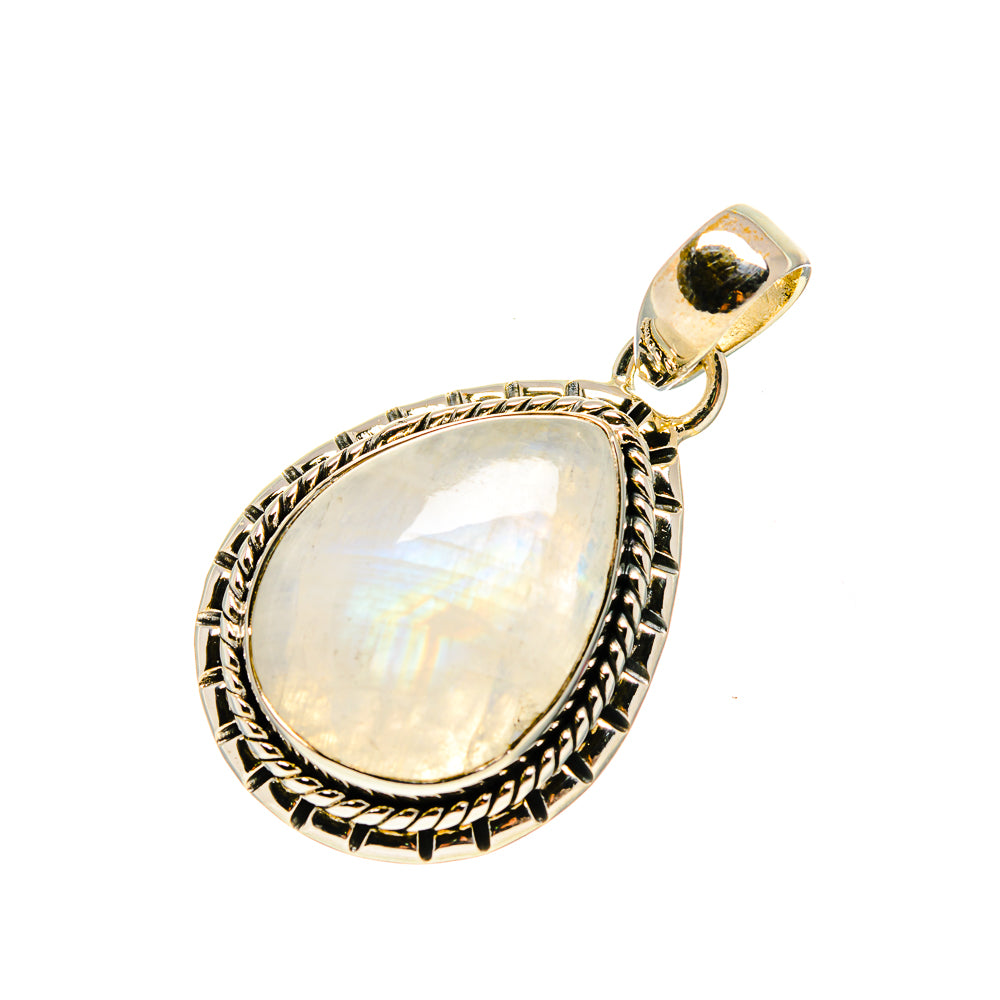 Rainbow Moonstone Pendants handcrafted by Anasilvercos - PD753951