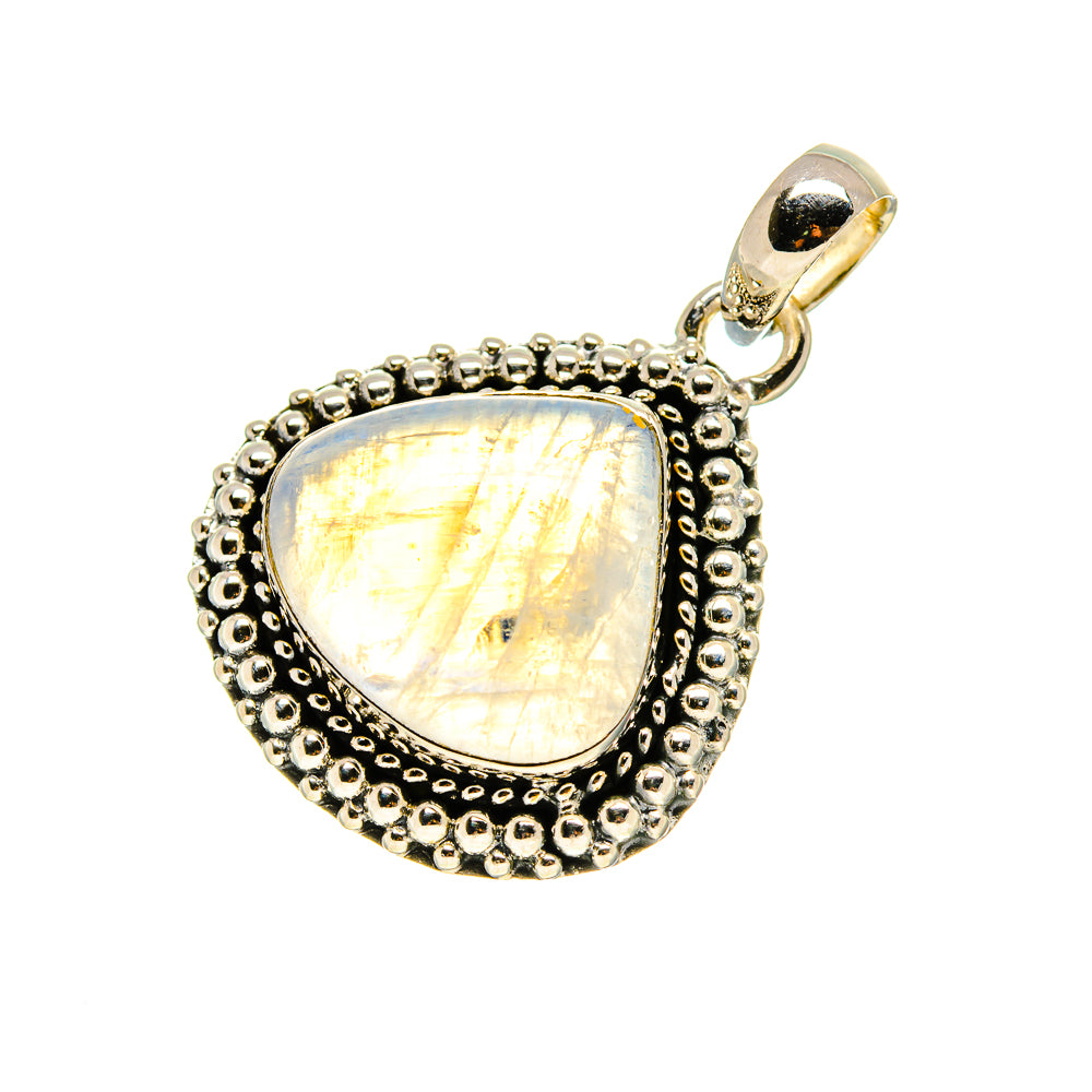 Rainbow Moonstone Pendants handcrafted by Anasilvercos - PD753954
