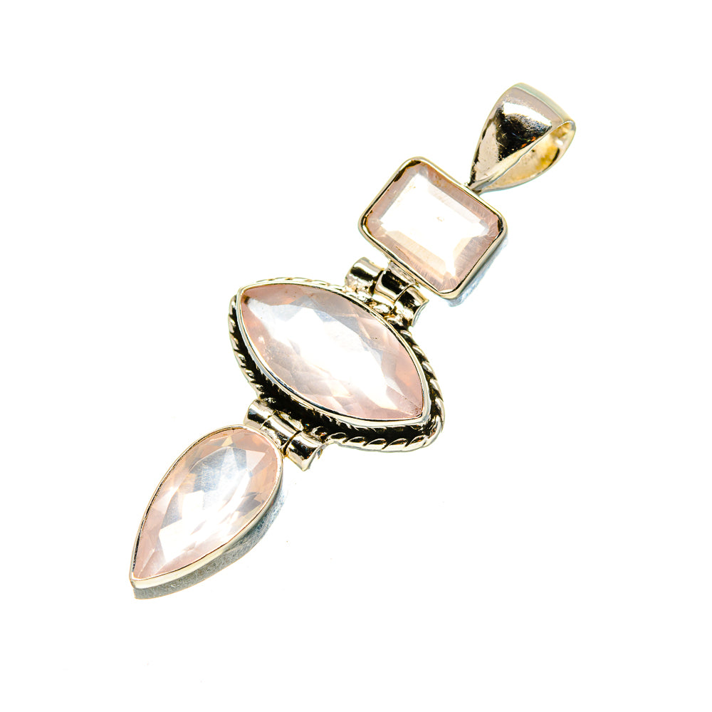Rose Quartz Pendants handcrafted by Anasilvercos - PD753981