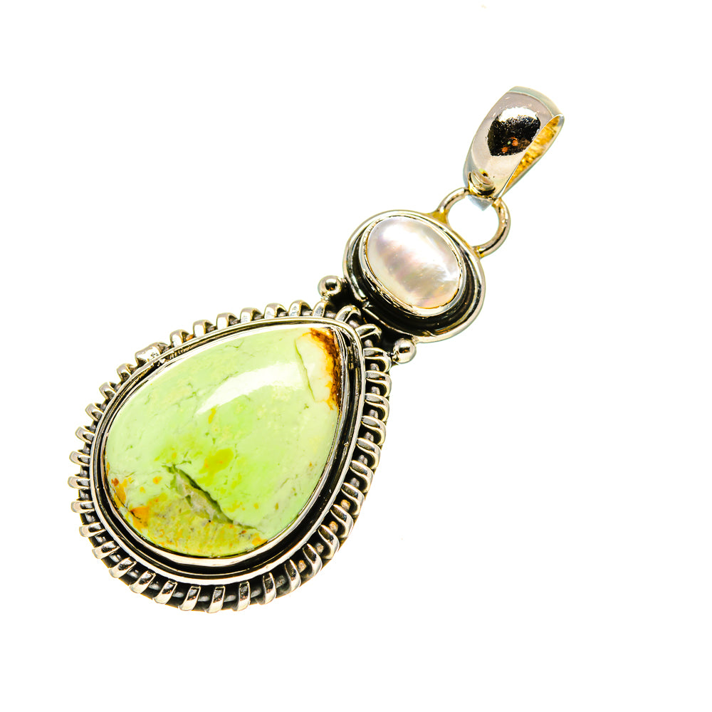 Lemon Chrysoprase Pendants handcrafted by Anasilvercos - PD753990