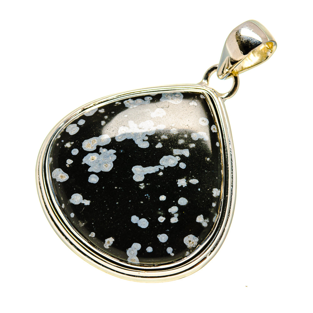 Snowflake Obsidian Pendants handcrafted by Anasilvercos - PD754005