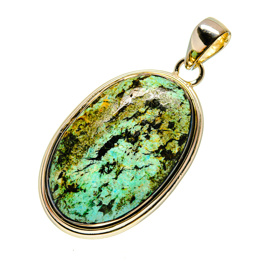 Tibetan Turquoise Pendants handcrafted by Anasilvercos - PD754017