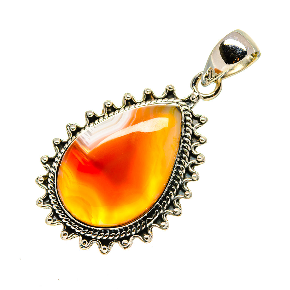 Botswana Agate Pendants handcrafted by Anasilvercos - PD754069