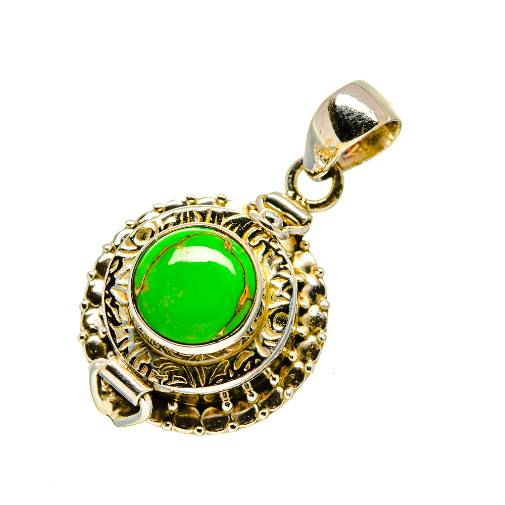 Green Copper Composite Turquoise Pendants handcrafted by Anasilvercos - PD754080