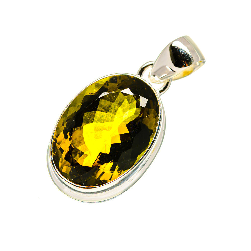 Olive Quartz Pendants handcrafted by Anasilvercos - PD754083