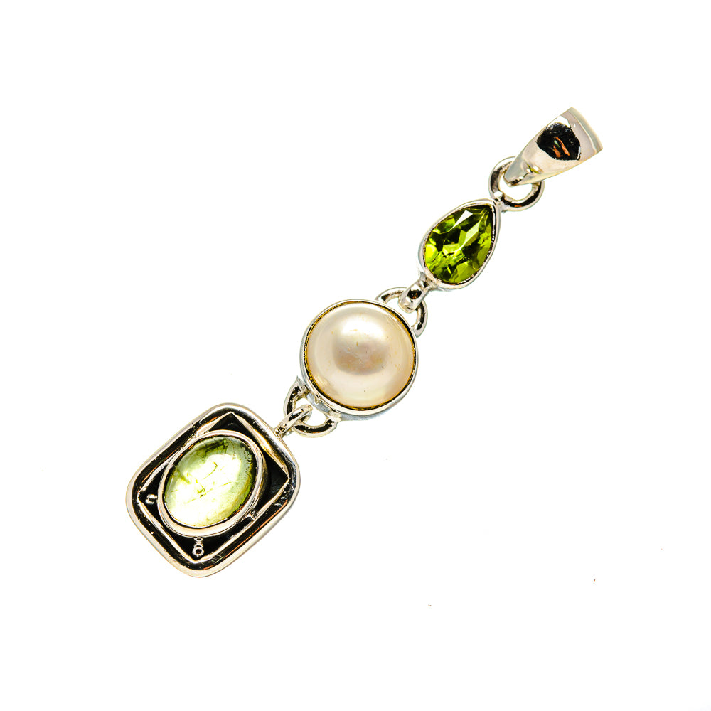 Green Tourmaline Pendants handcrafted by Anasilvercos - PD754091