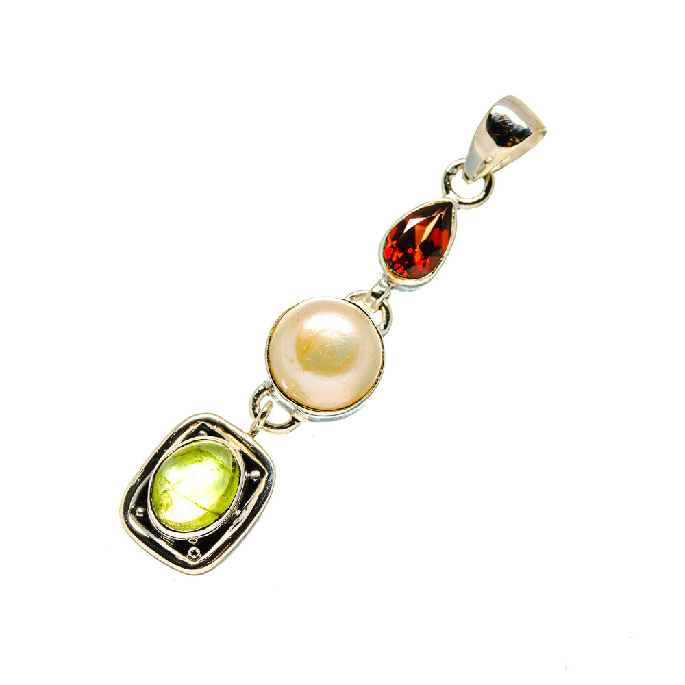 Green Tourmaline Pendants handcrafted by Anasilvercos - PD754092