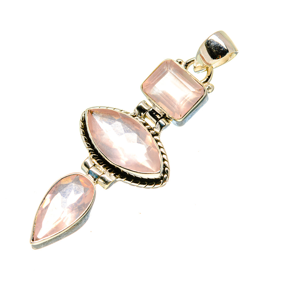 Rose Quartz Pendants handcrafted by Anasilvercos - PD754095