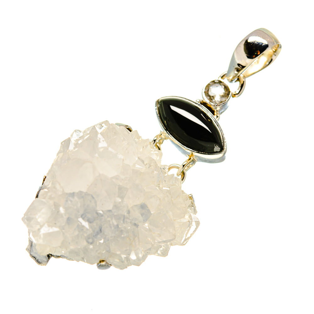 Rainbow Moonstone Crystal Pendants handcrafted by Anasilvercos - PD754106