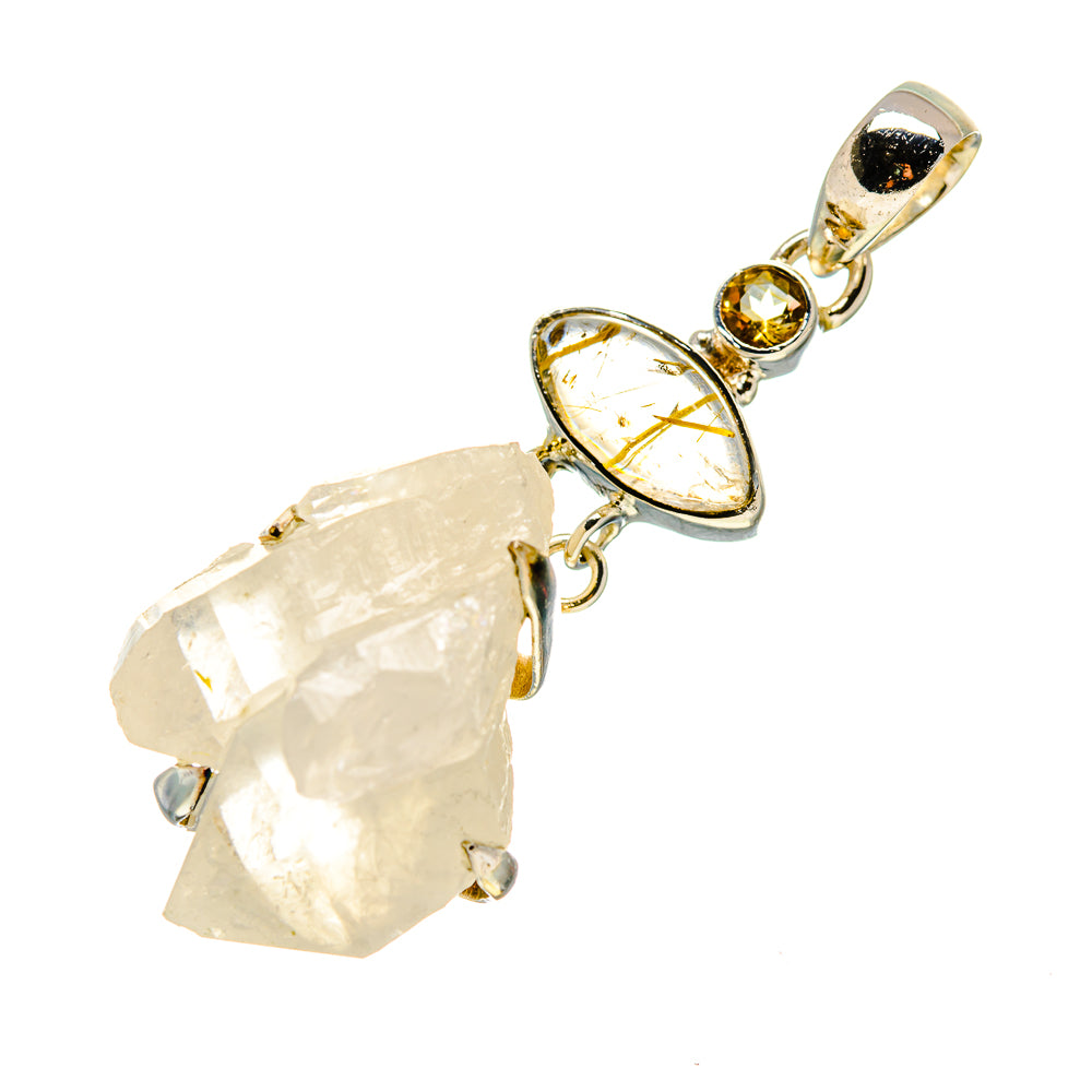 White Quartz Pendants handcrafted by Anasilvercos - PD754108