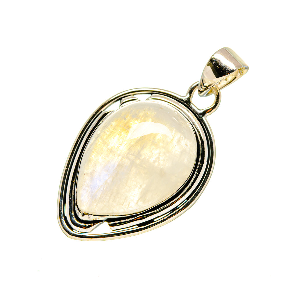 Rainbow Moonstone Pendants handcrafted by Anasilvercos - PD754117