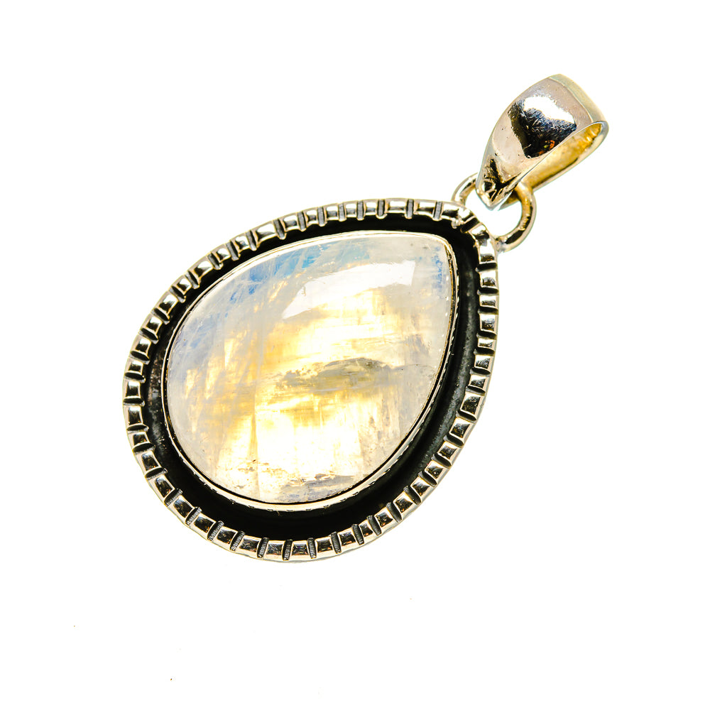 Rainbow Moonstone Pendants handcrafted by Anasilvercos - PD754121