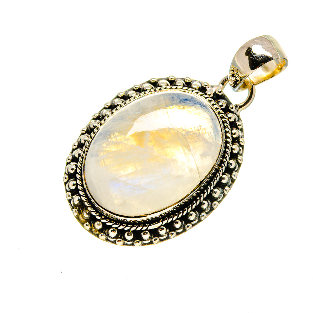 Rainbow Moonstone Pendants handcrafted by Anasilvercos - PD754122