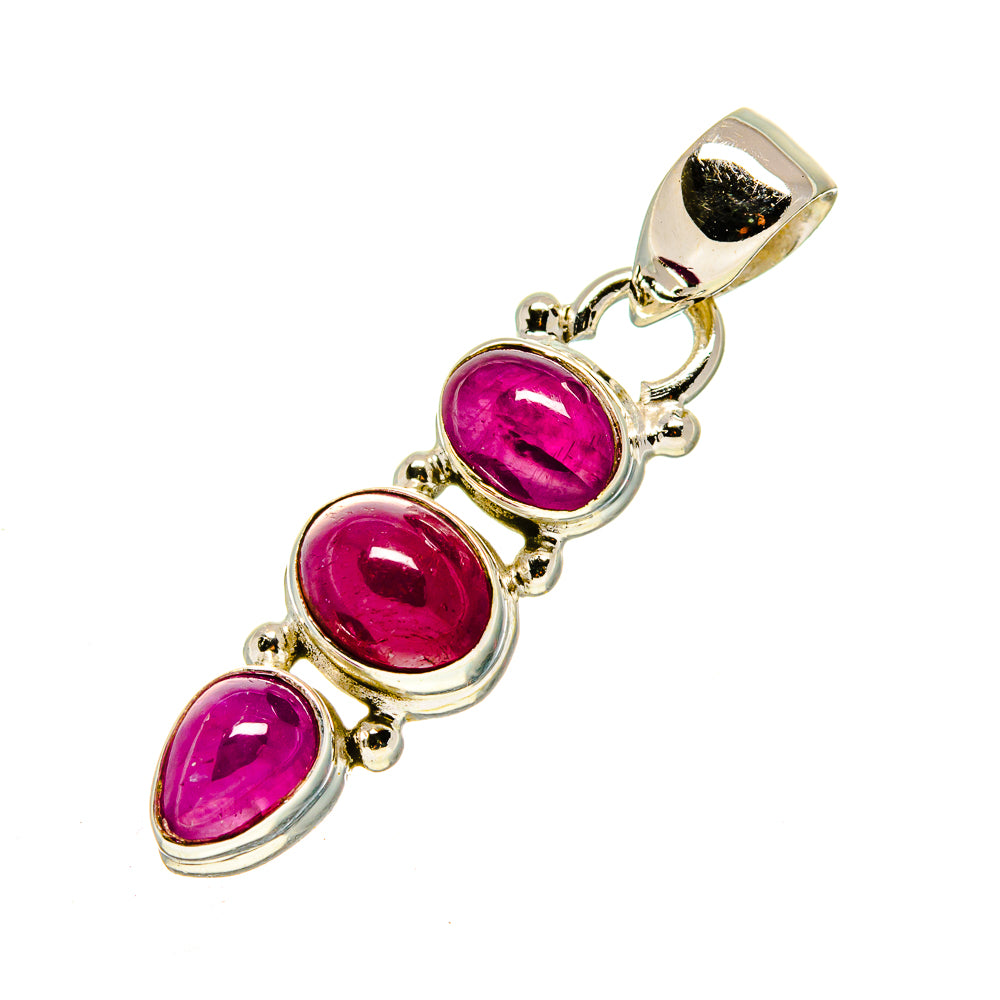 Pink Tourmaline Pendants handcrafted by Anasilvercos - PD754132