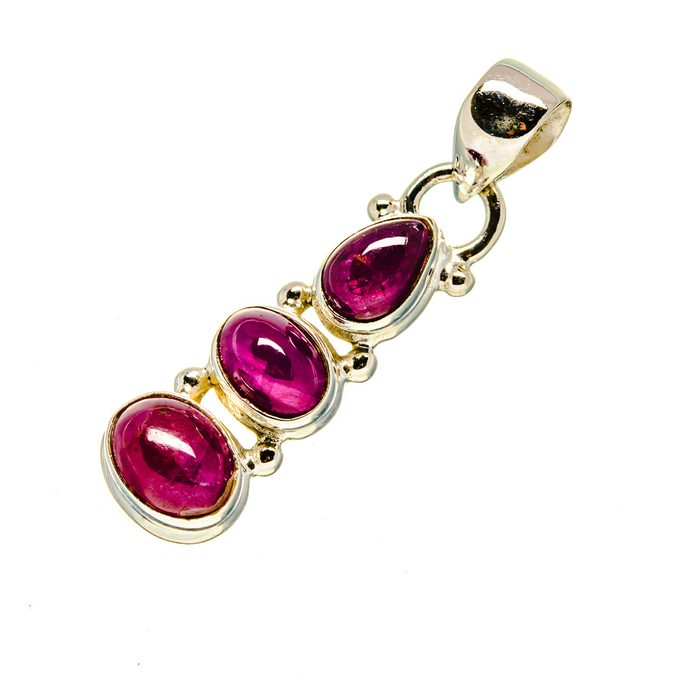 Pink Tourmaline Pendants handcrafted by Anasilvercos - PD754133