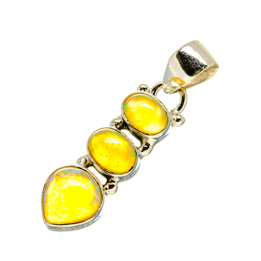 Ethiopian Opal Pendants handcrafted by Anasilvercos - PD754134