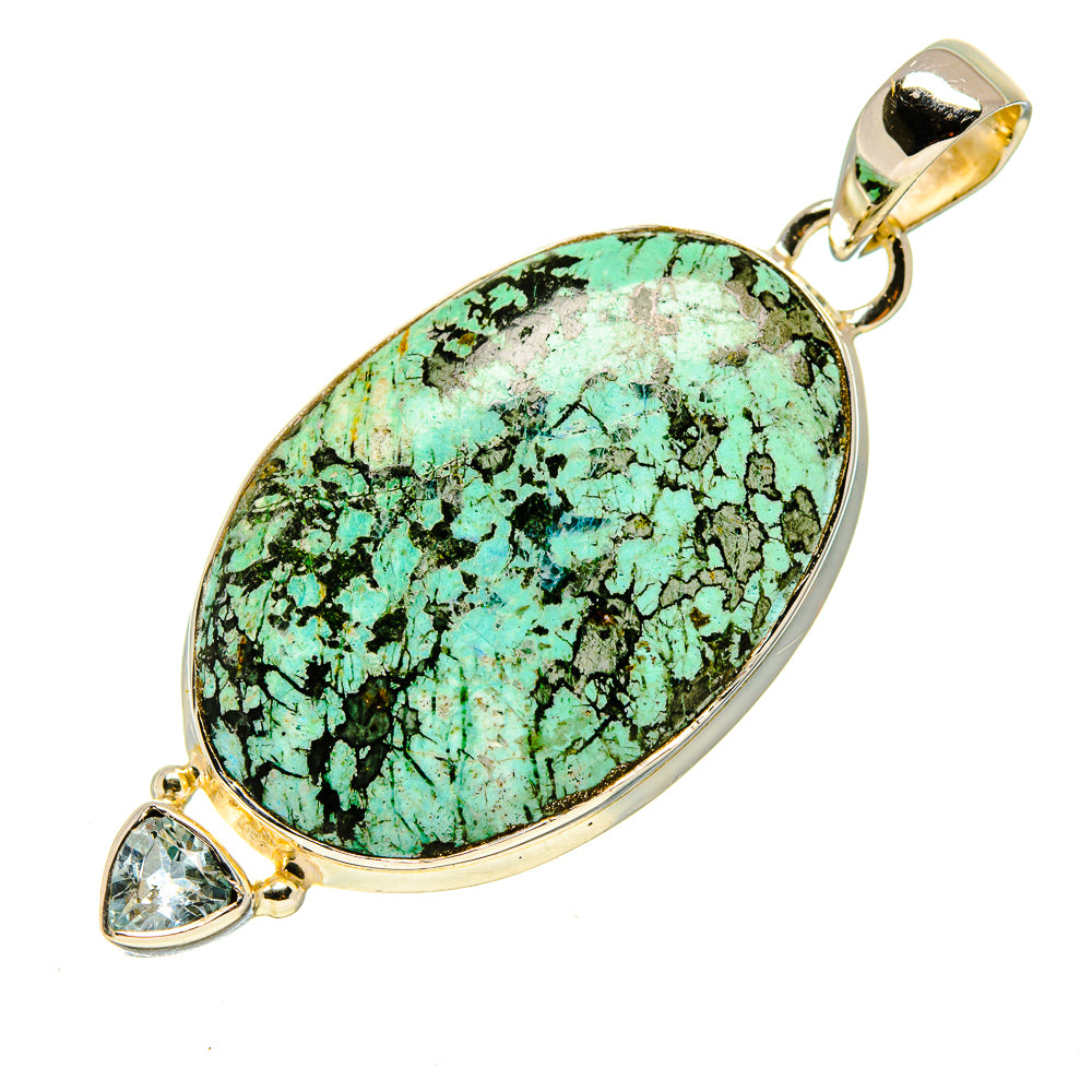 Tibetan Turquoise Pendants handcrafted by Anasilvercos - PD754139