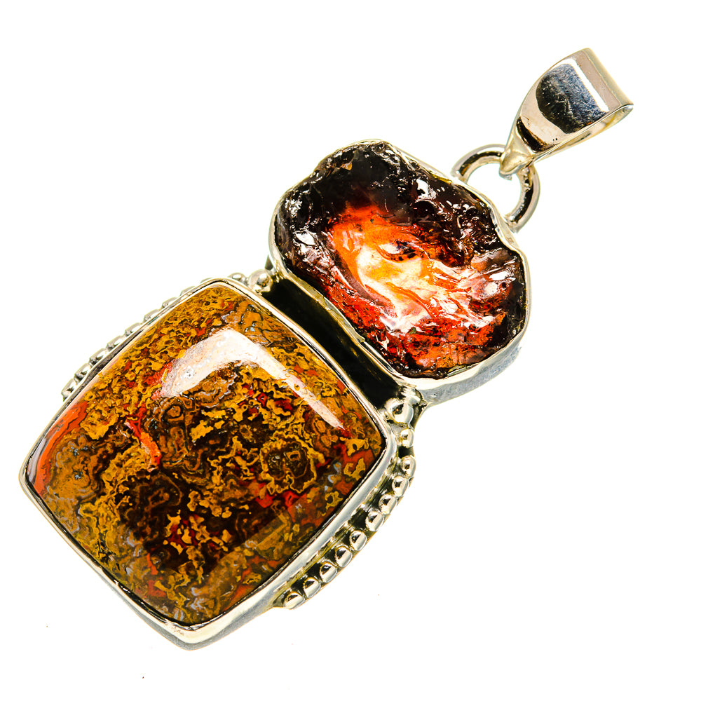 Moroccan Agate Pendants handcrafted by Anasilvercos - PD754143