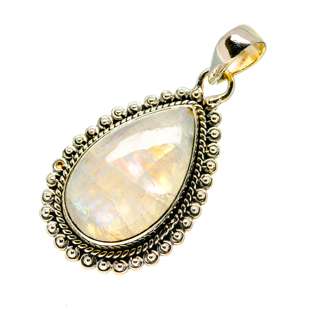 Rainbow Moonstone Pendants handcrafted by Anasilvercos - PD754161