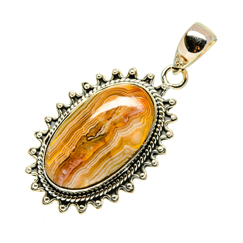Laguna Lace Agate Pendants handcrafted by Anasilvercos - PD754163