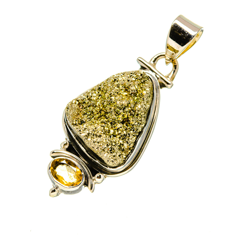 Spectro Pyrite Druzy Pendants handcrafted by Anasilvercos - PD754170