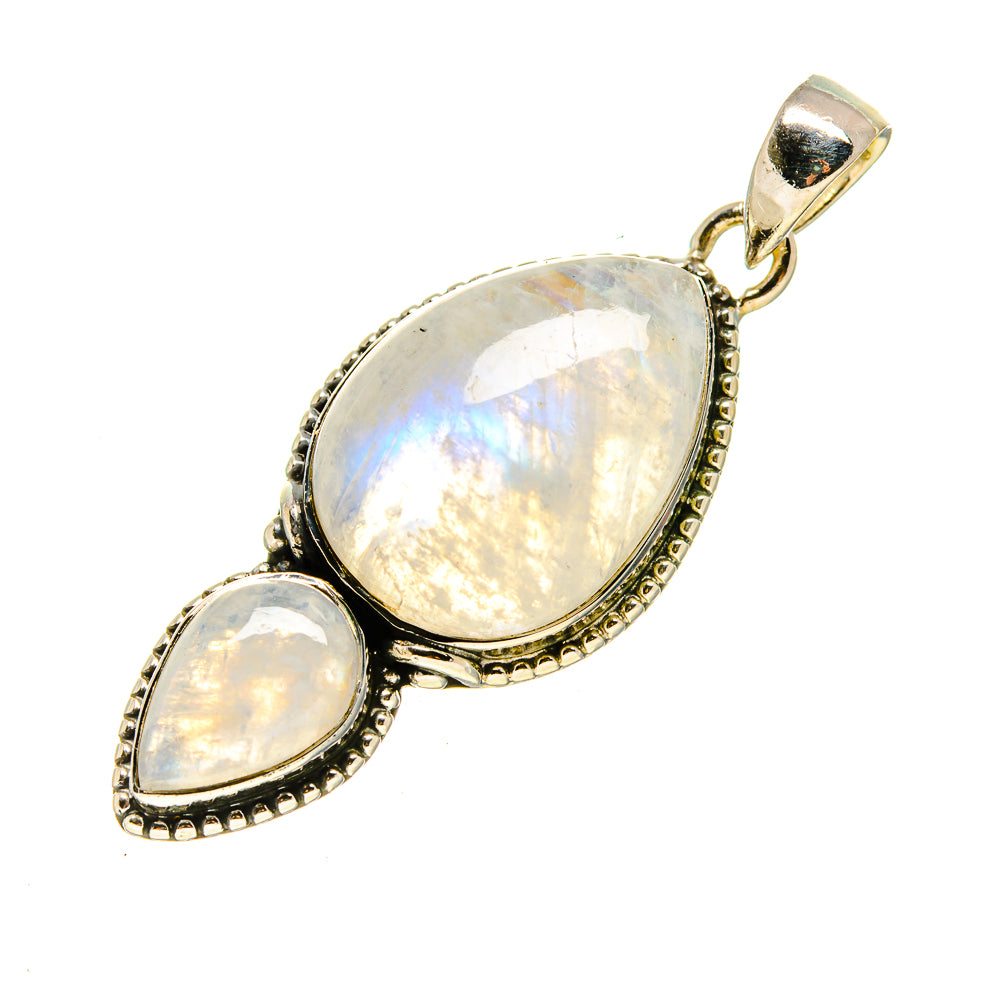 Rainbow Moonstone Pendants handcrafted by Anasilvercos - PD754195