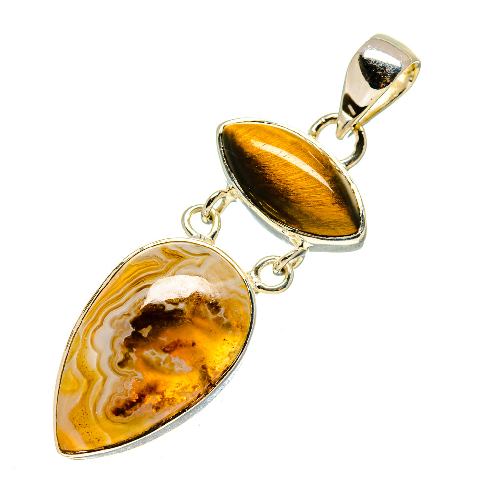 Laguna Lace Agate Pendants handcrafted by Anasilvercos - PD754208