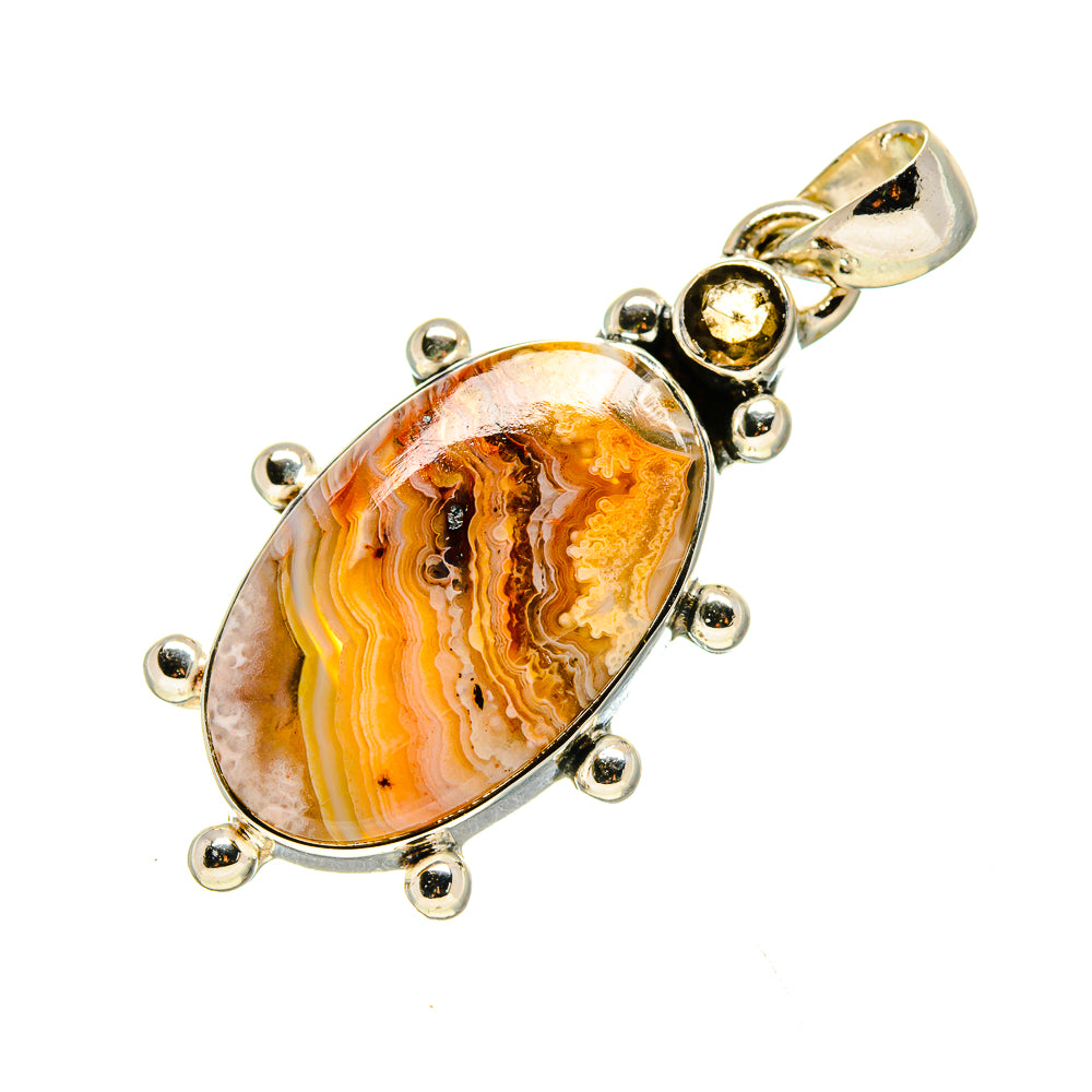 Laguna Lace Agate Pendants handcrafted by Anasilvercos - PD754211