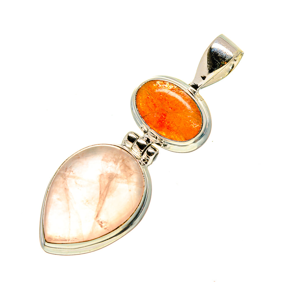Rose Quartz Pendants handcrafted by Anasilvercos - PD754224