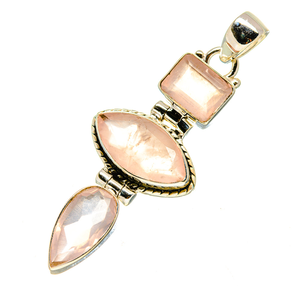 Rose Quartz Pendants handcrafted by Anasilvercos - PD754229