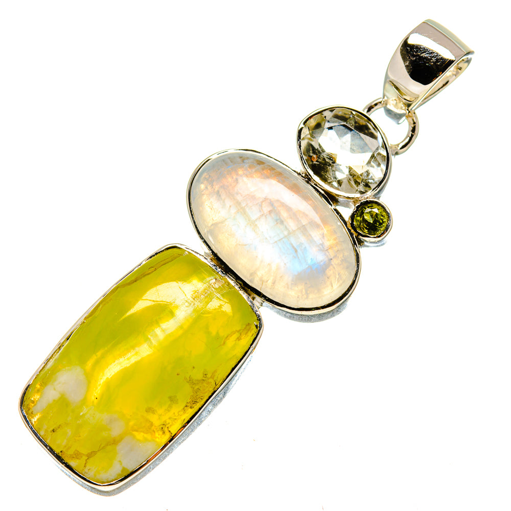 African Green Opal Pendants handcrafted by Anasilvercos - PD754252